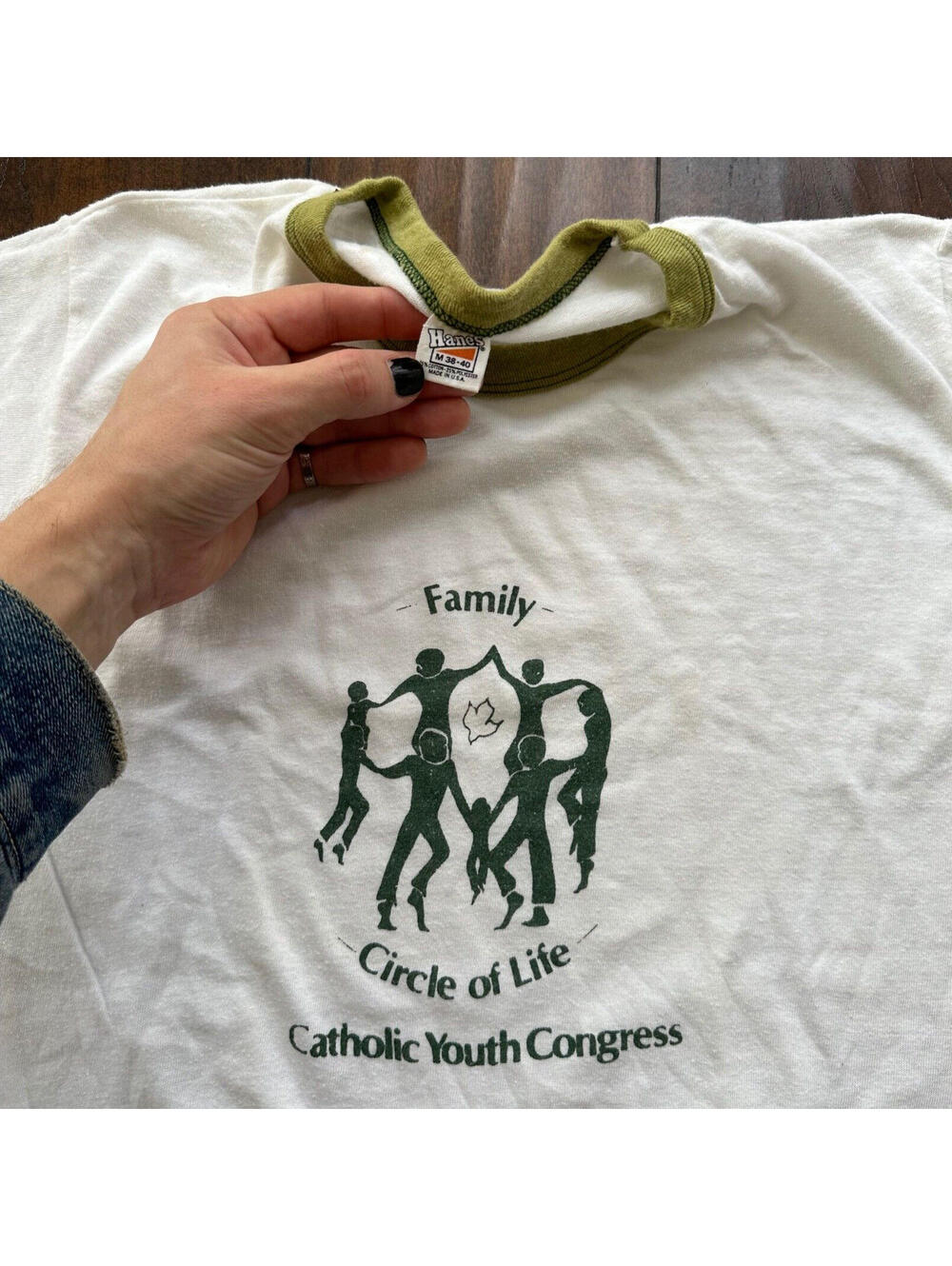 Catholic Congress Youth Love Jesus Vintage T Shirt 70s Hanes Family Bible Equal